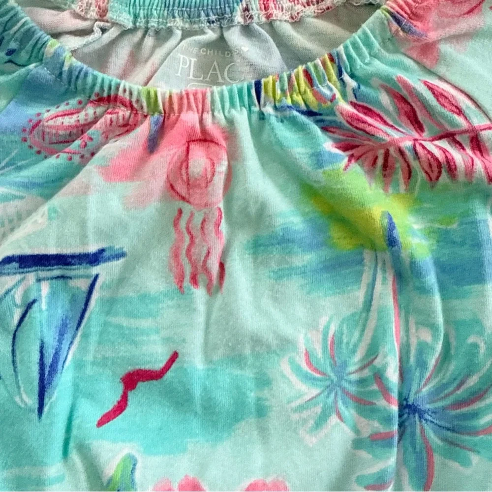 The Children’s Place Tropical Print Baby Romper 12–18M Summer One Piece